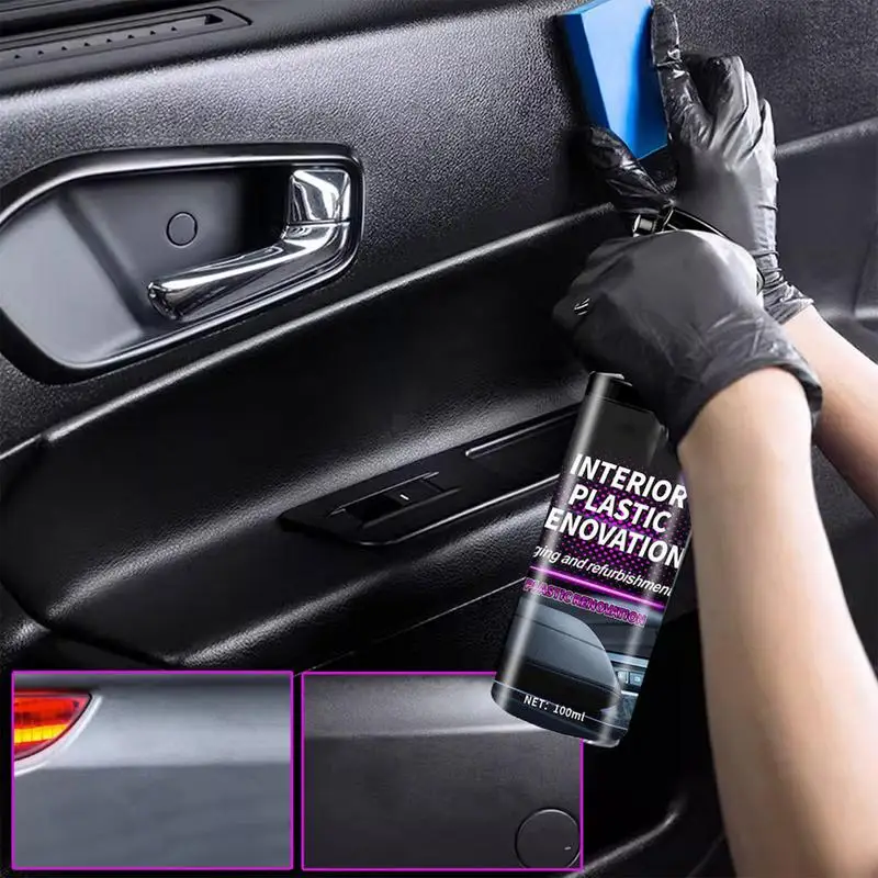 

Car Interior Detailer Plastic Leather Restorer Quick Coat For Car Interior Refurbish Retreading Agent Restore interior shine