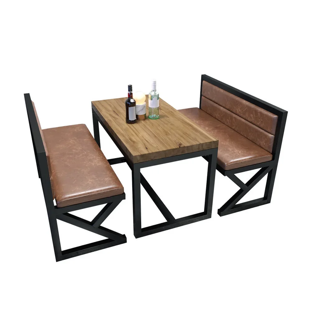 Wholesale modern Customized restaurant furniture coffee shop wooden restaurant cafe chatting tables and chairs