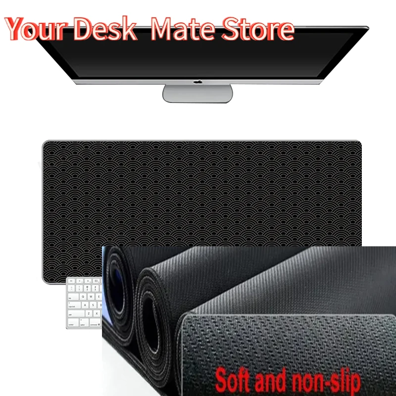 Deskmat Carpet Desk Accessories Gamer Mause Pad White and Black Mouse Pad Large Mousepad 900x400 Office Tables Mat Dropshipping