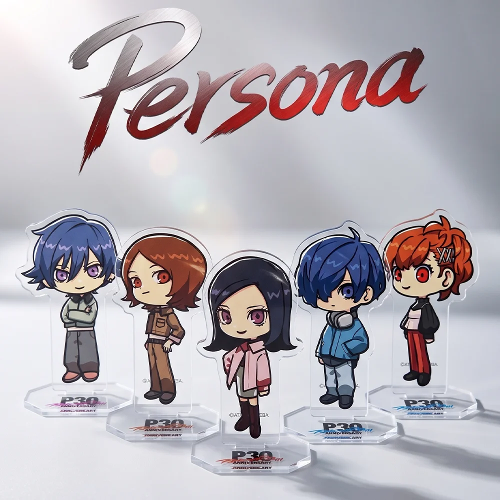 Llavero de acrílico de doble cara de 10 cm del 30.º aniversario de Persona, soporte de anime de Joker, Makoto, Yuki, Yu, decoración, recuerdo de festival