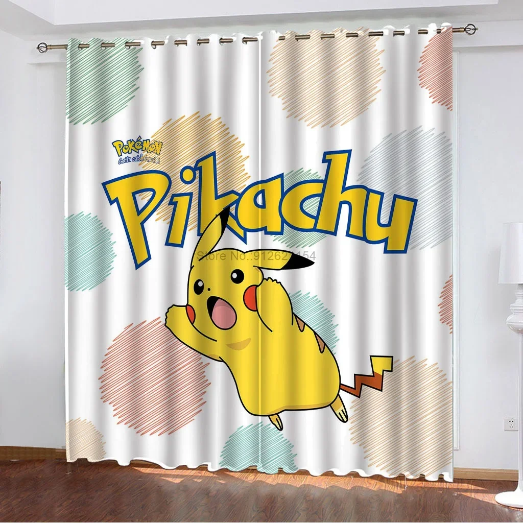 rideaux-occultants-3d-pokemon-pikachu-decoration-de-chambre-pc-salon-cadeau-d'anniversaire-pour-enfants-bandai-home-mer