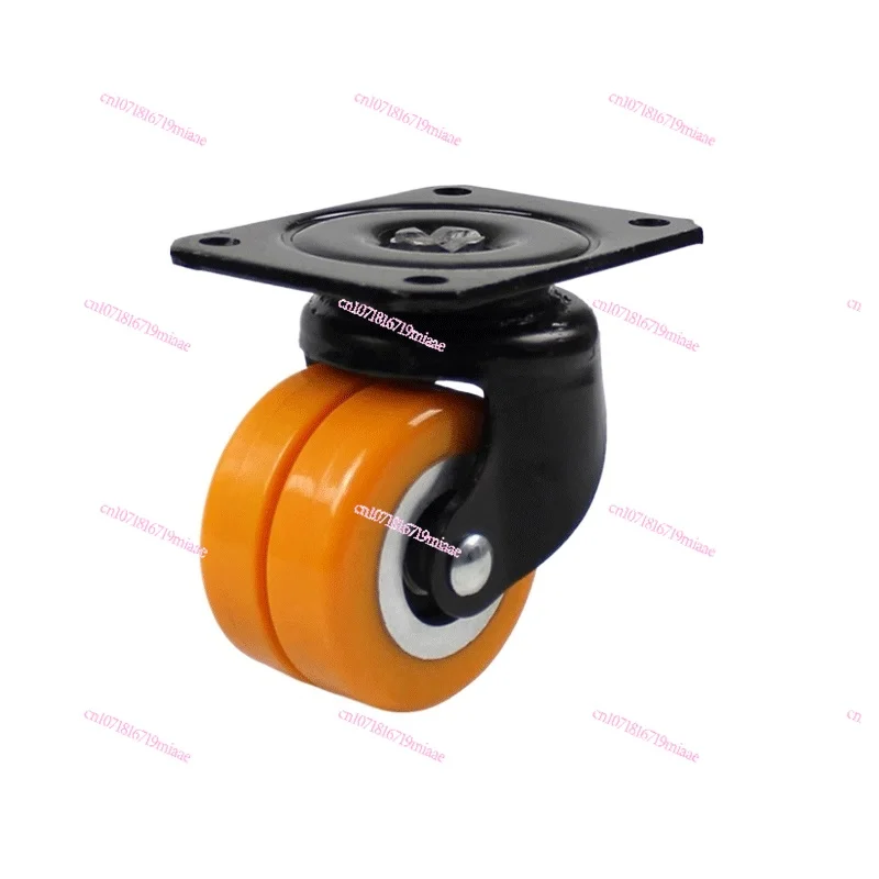 Casters Polyurethane  Universal Wheel Double Wheel 2.5/ 2 /3-Inch Gear  Load-Bearing