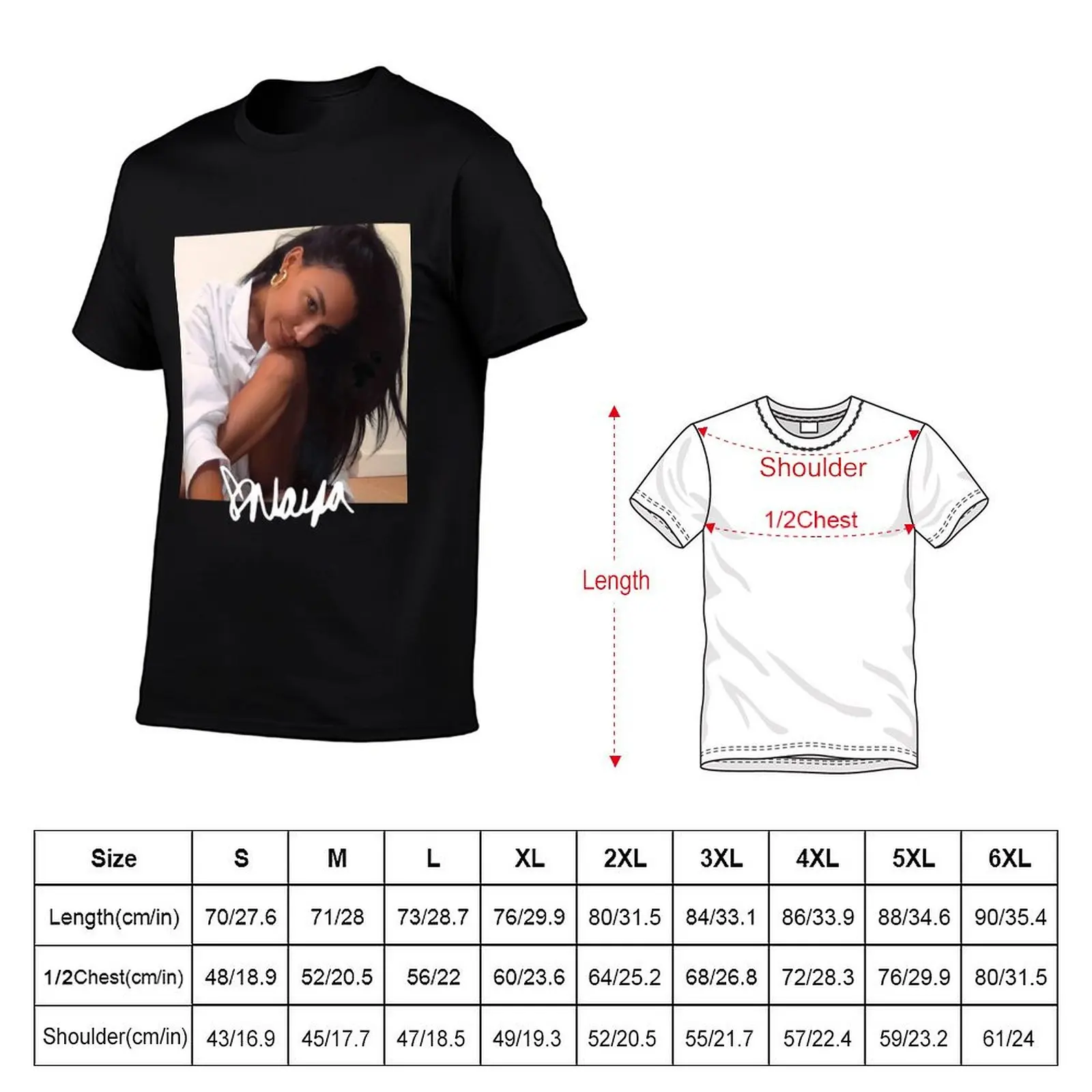 Naya Rivera Santana Lopez Glee T-Shirt man clothes Short sleeve tee fitted t shirts for men