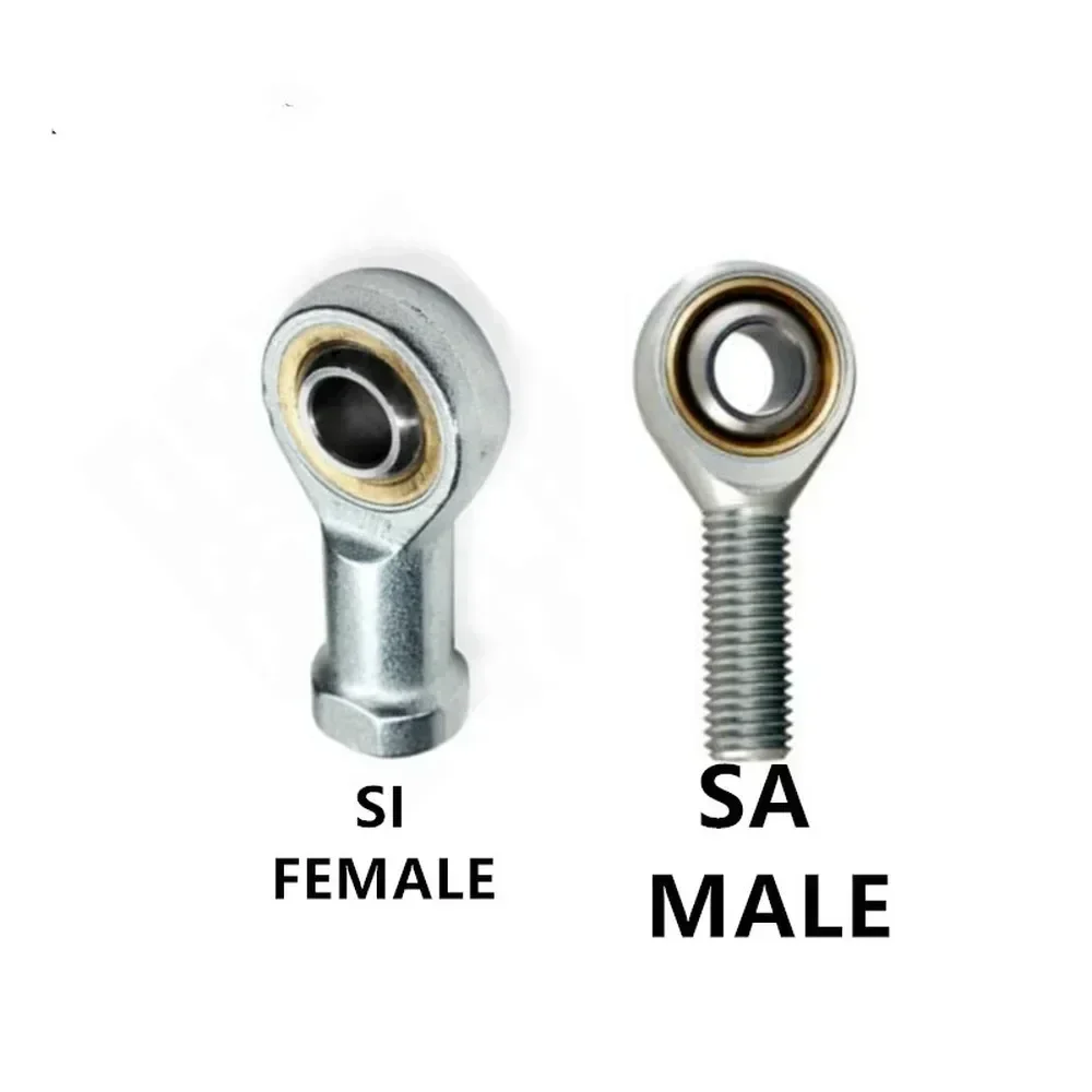 2pcs Rod End Joint Bearing Fish Eye  SI5 6 8 10 12 14 16 18 20 22 25 Male Left Female Right Hand Thread SI6 T/K SA6