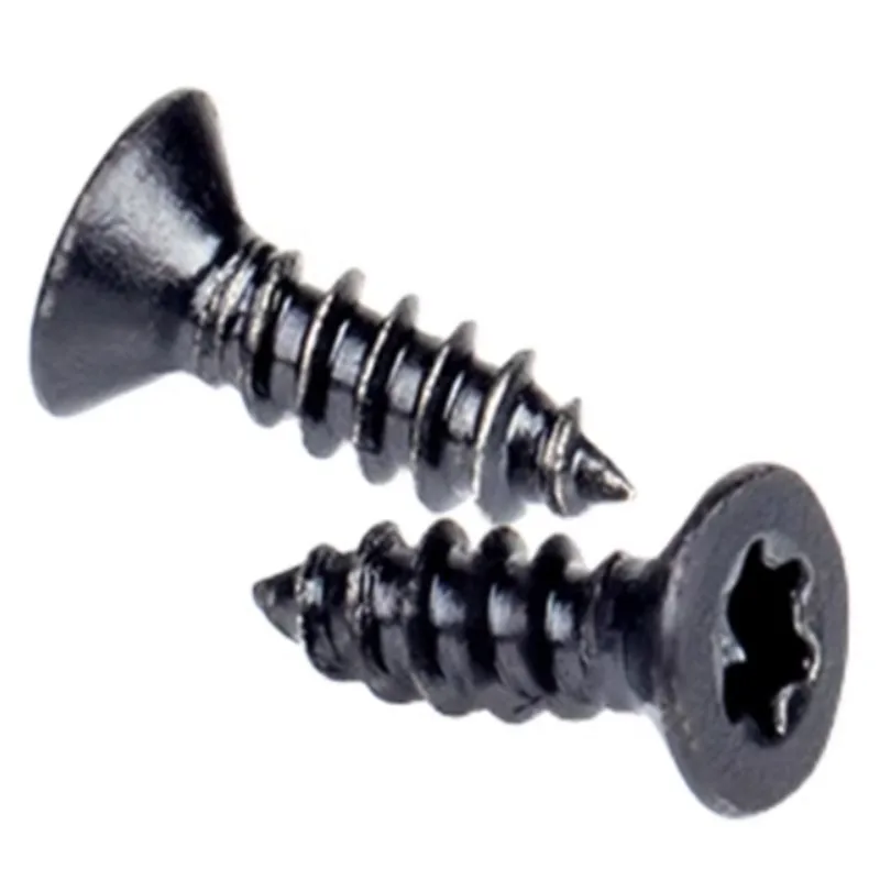 500-1000pcs M2 M2.6 M3 M4 Stainless Steel With Black colour Six Lobe Torx Countersunk Self Tapping Wood Screw