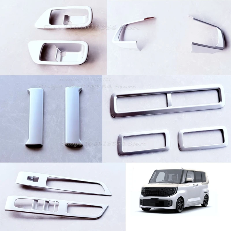 

ABS Car Interior Accessories For Mitsubishi Delica MINI 2025 2026 Window Switch steering wheel button Door Handle Cover trim