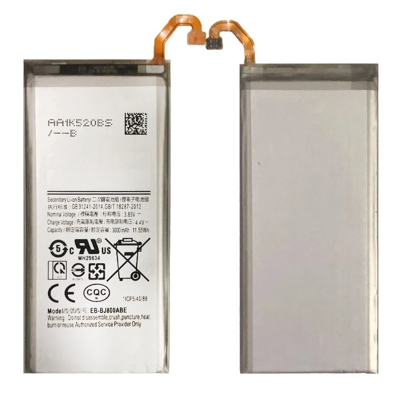 3000mAh EB-BJ800ABE for Samsung Galaxy A6 (2018) SM-A600 A600F J6 J6 J600F High Quality Mobile Phone Battery