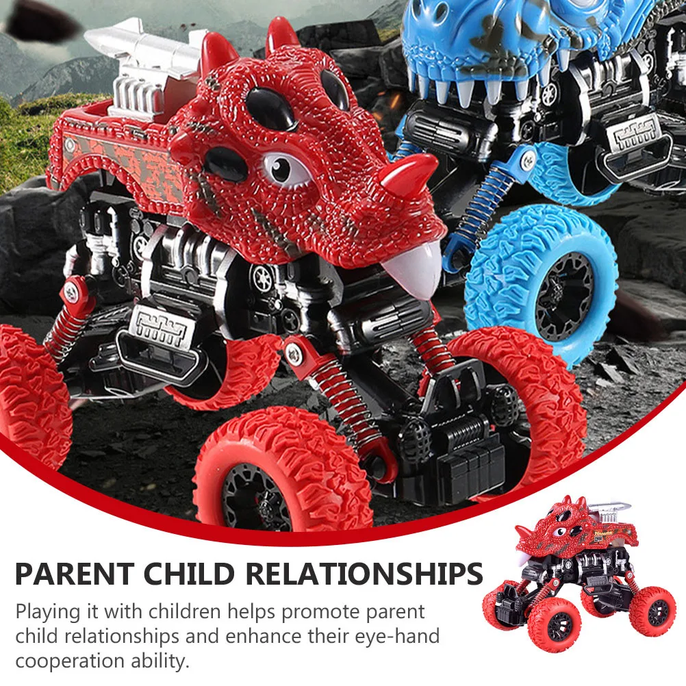 Dinosaurio resistente a impactos, coche extraíble, juguete, vehículo educativo accionado por fricción, juguetes para niños (estilo aleatorio)