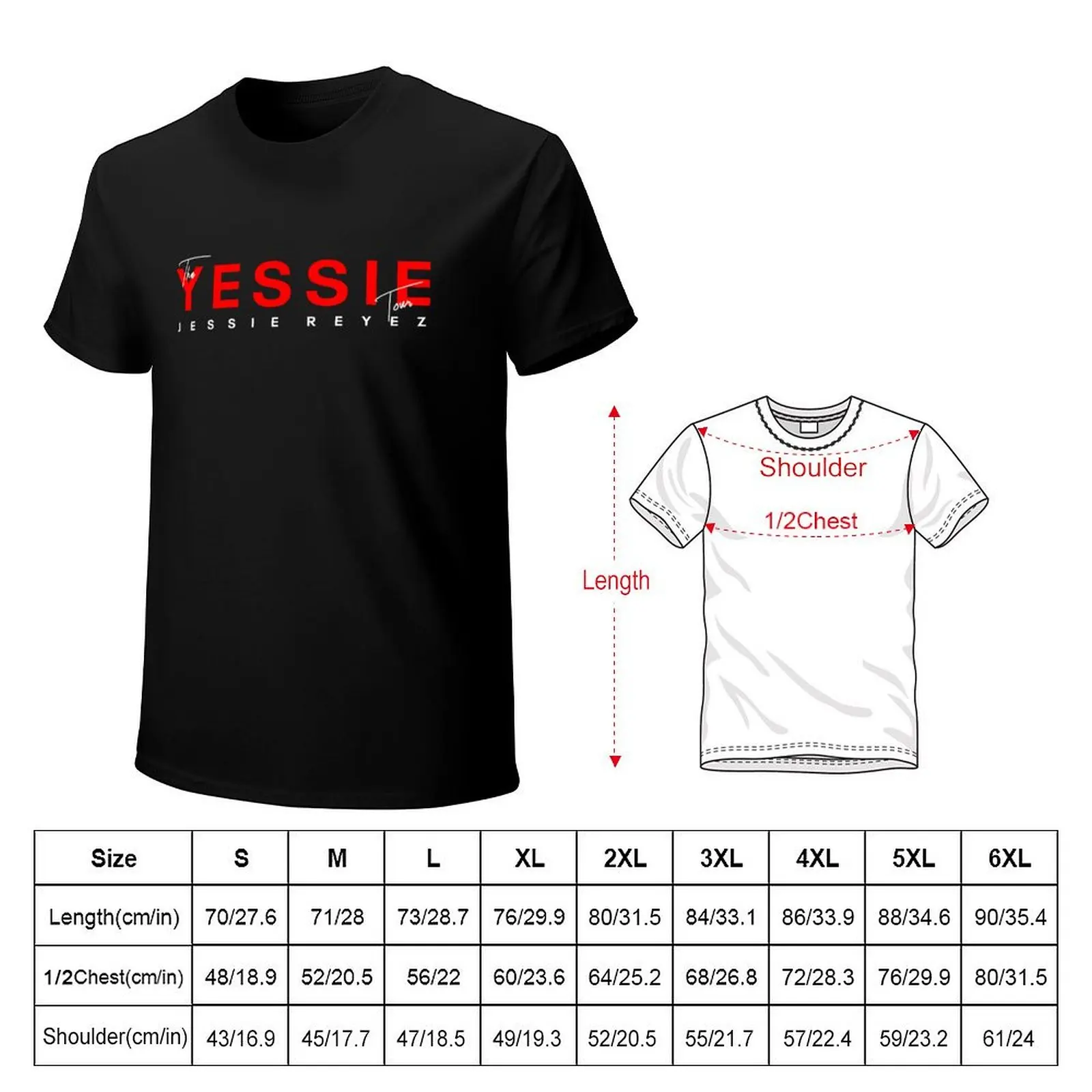 Jessie Reyez Merch Yessie The Tour T-Shirt anime tshirt graphic t shirts Aesthetic clothing fruit of the loom mens t shirts