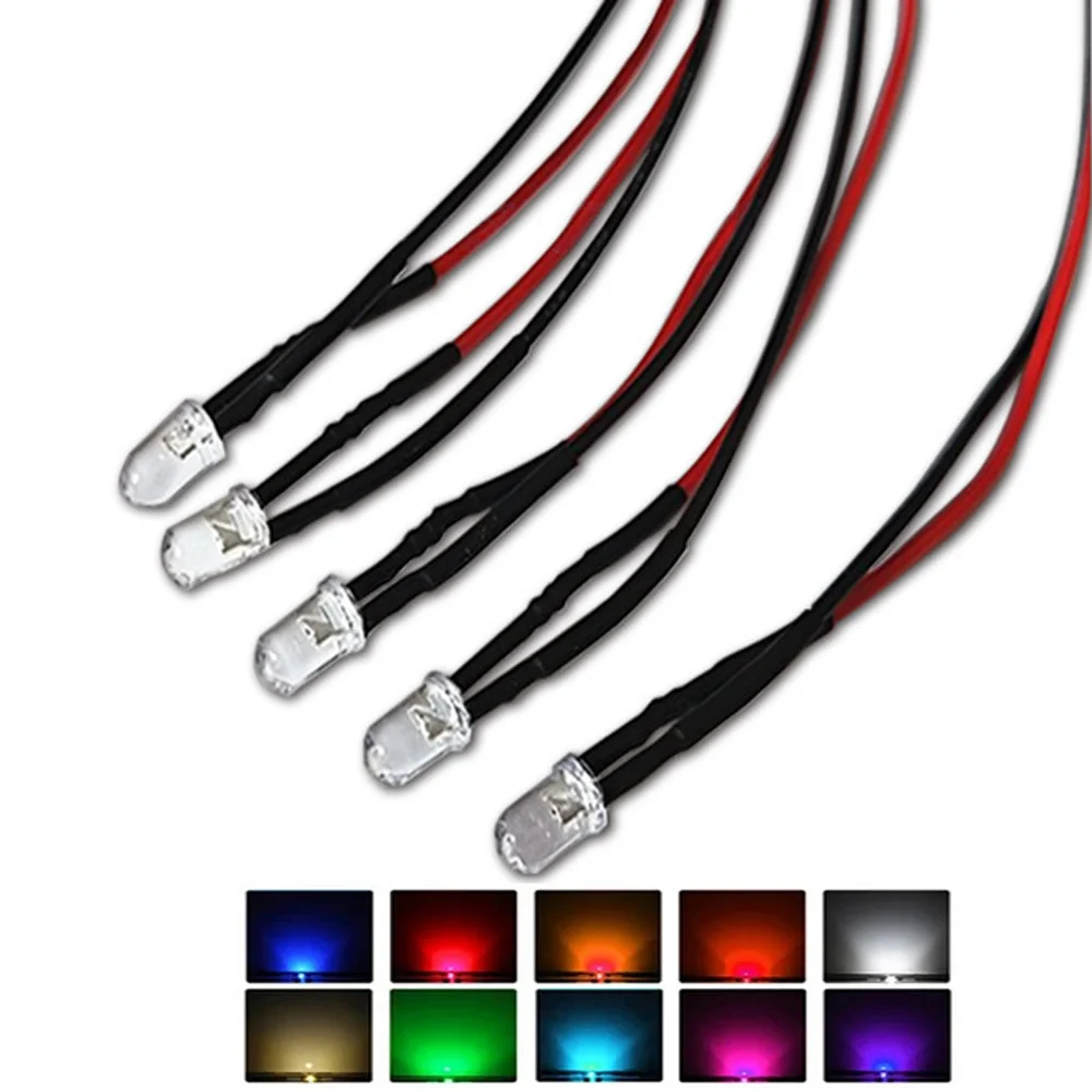 5mm Round led diode DC2V Pre-Wired Water Clear Light Emitting Diodes LED Light Lamp Bulb DIY Decoration Lamp Night lights