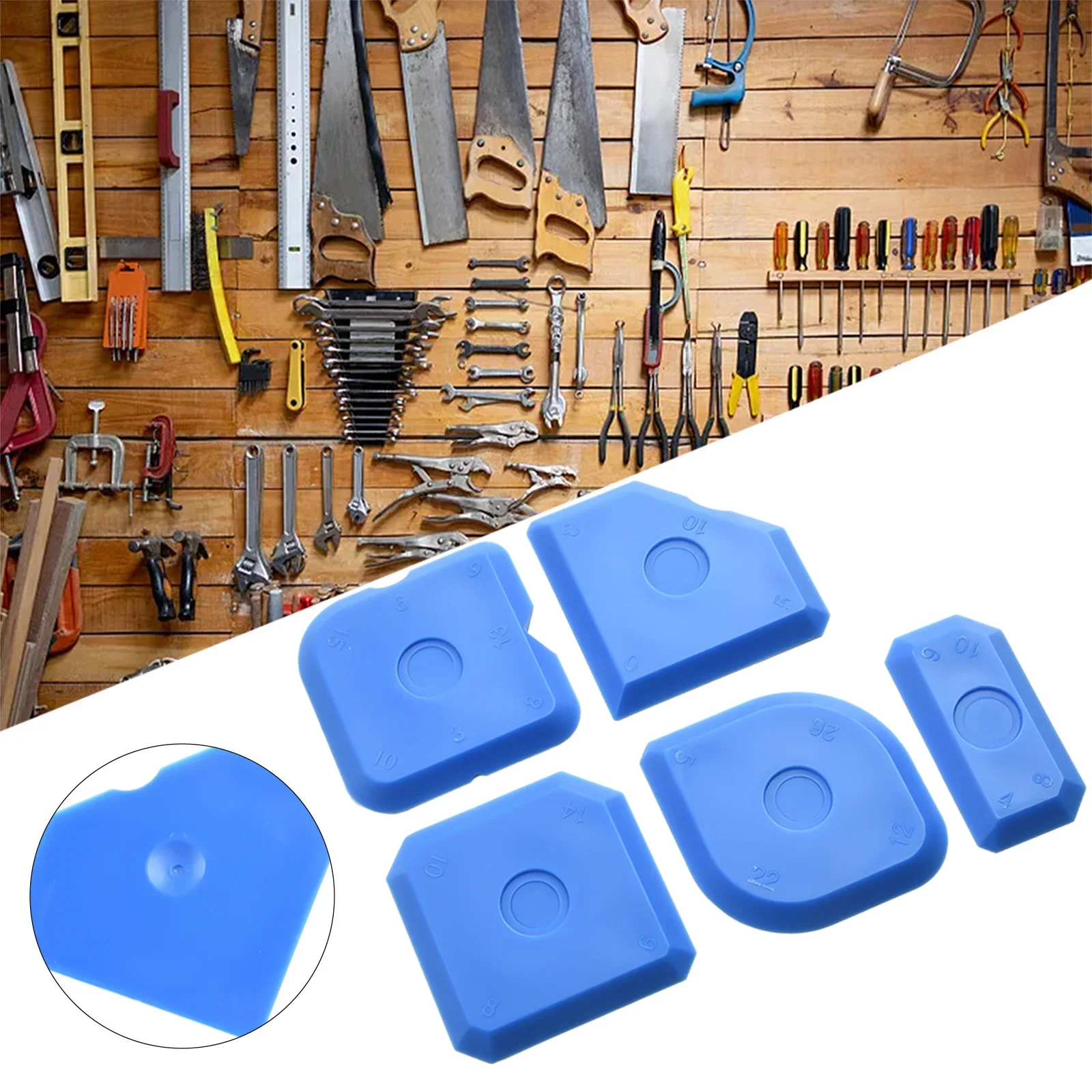 เครื่องมือเคลือบหลุมร่องฟันซิลิโคน Applicator Caulk Essential เครื่องมือ Grout ซิลิโคน Spreader FINISH Kit 5pcs คุณภาพสูง Spreader FINISH Kit