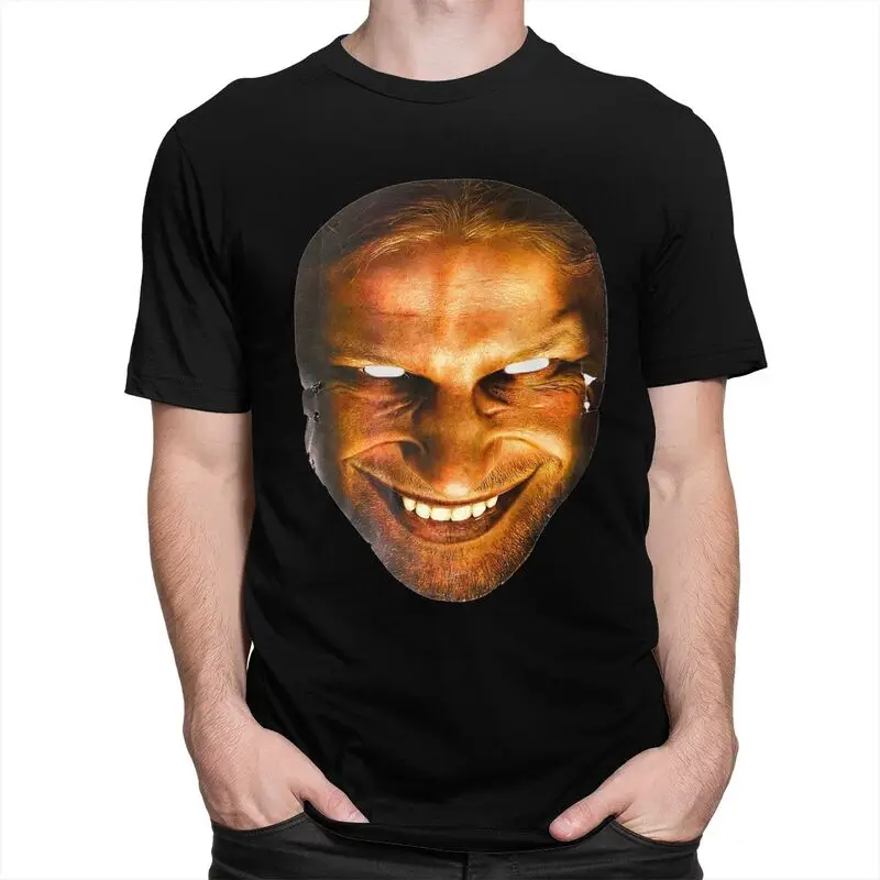 Custom Aphex Twin T Shirt Men Short-Sleeve T-shirt Casual Tee Tops Pure Cotton Oversized Tshirt Gift