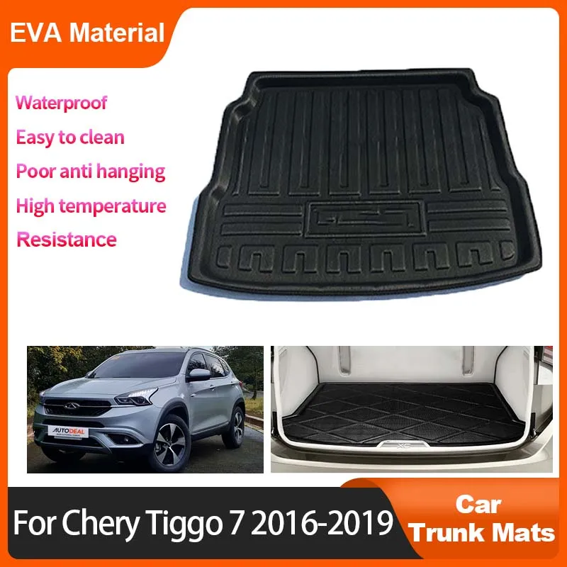 

Auto Trunk Mat For Chery Tiggo 7 T15 2016 2017 2018 2019 DR F35 Car Rear Cargo Liner Waterproof Protector Storage Pad Accessorie