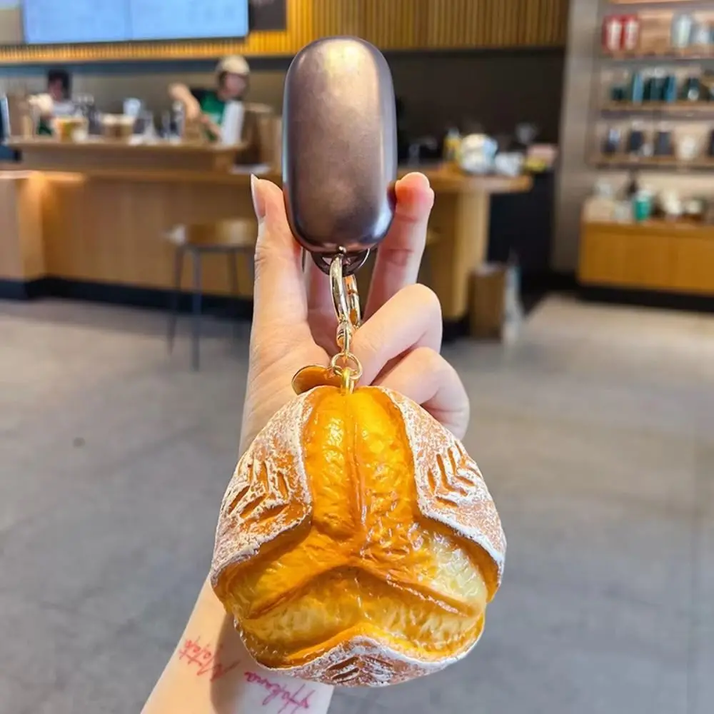 Realistic Bread Squishy Keychain Soft-PU Slow-rebound Simulation Bread Squeeze Mini-size Handmade-look Food Bread Ornaments 5