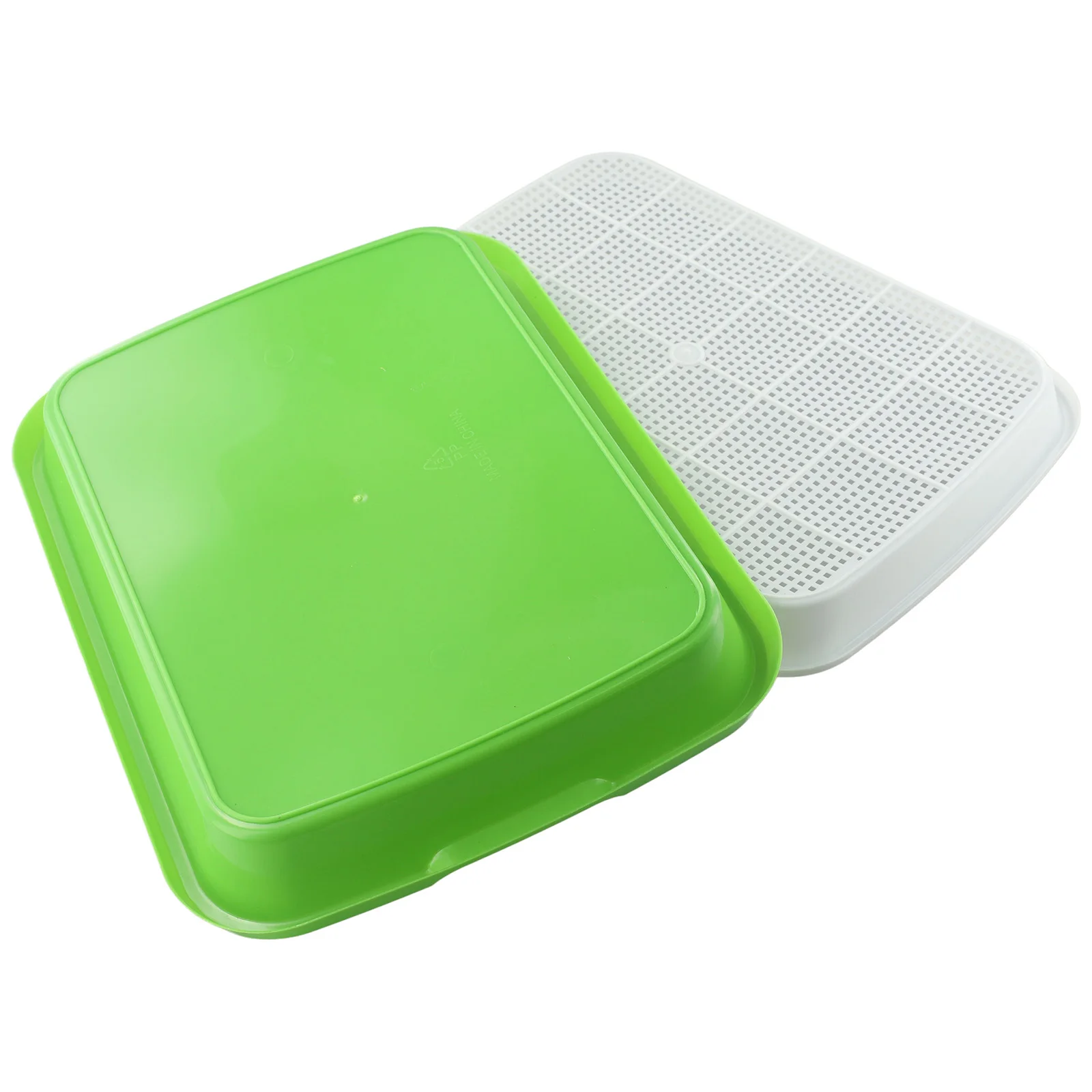 Brand New Sprouting Tray Germination Grow High Quality Labels Planting Box Plastic 33cm X 26cm X 5cm White Mesh