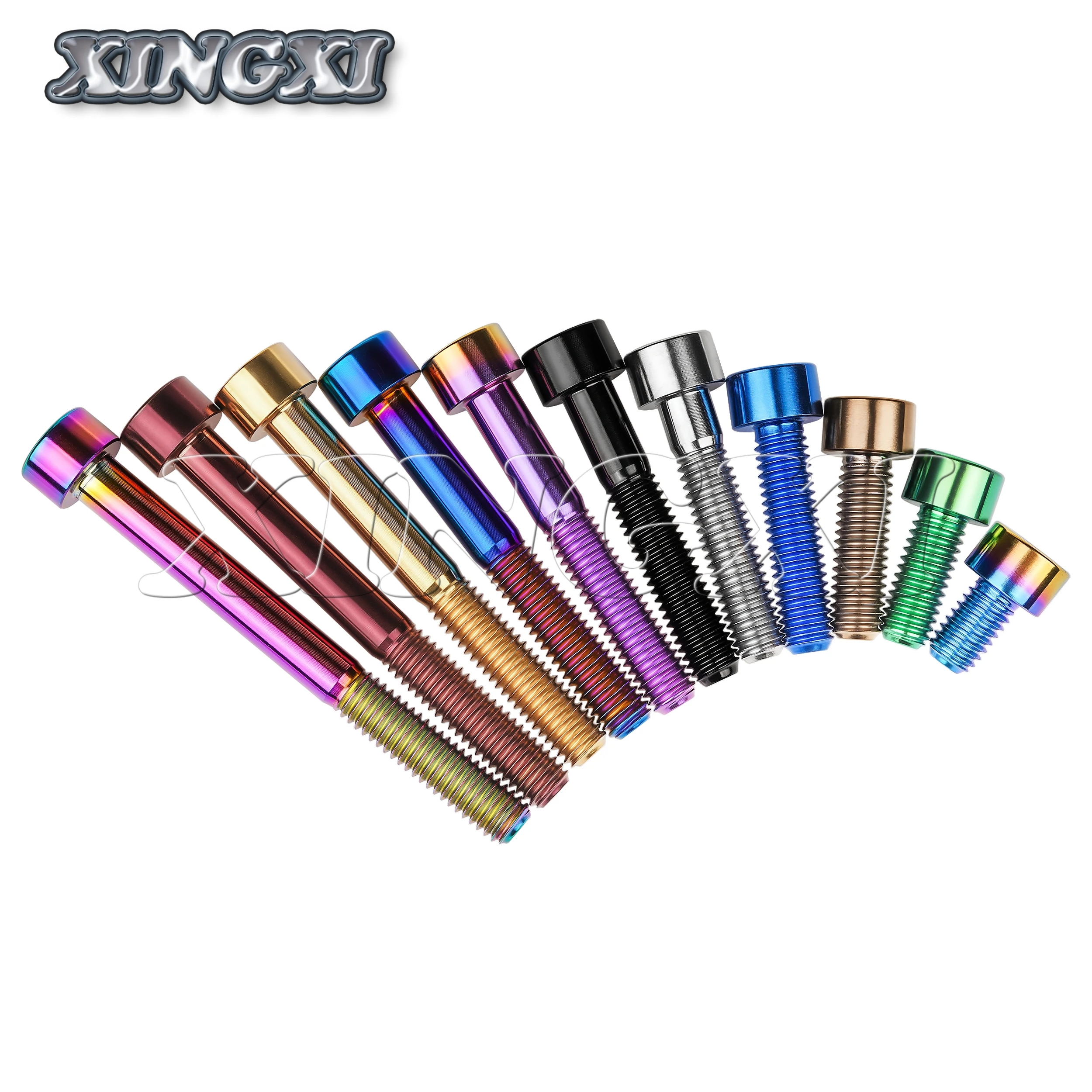 Титановый титановый Ti-болт Xingxi M6X10, 15, 18, 20, 25, 30, 35, 40, 45, 50, 55, 60, 65 мм, клеммный винт для горного/дорожного велосипеда,