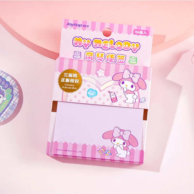 12pcs/lot Sanrio Melody Kuromi Cinnamoroll Memo Pad Cute Sticky Note Stationery Label Notepad Planner Sticker Post School Supply