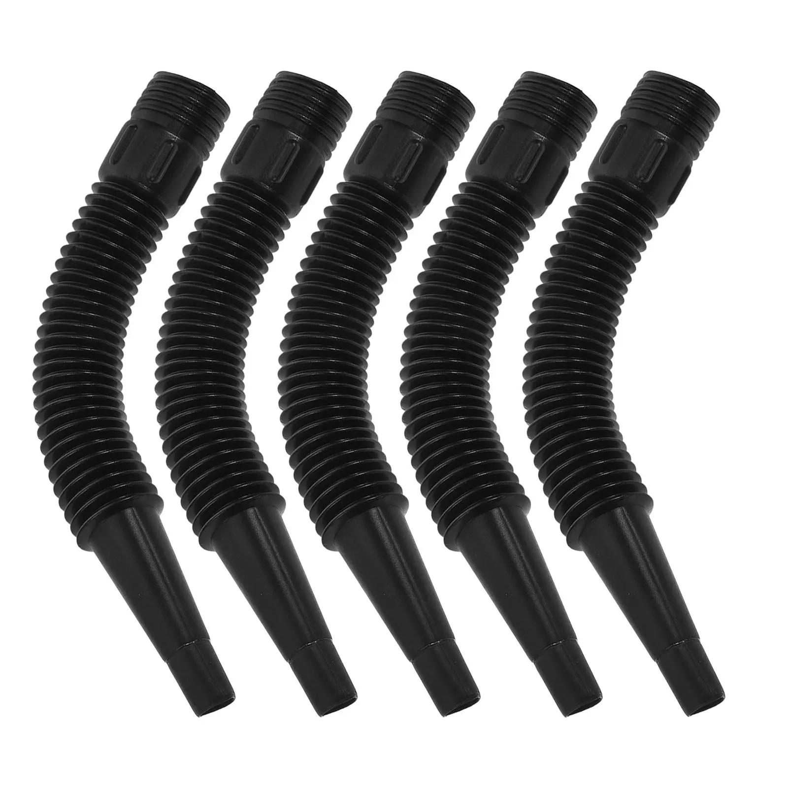5Pcs Flexible Plastic Extension Funnel Hose Easy Refueling Oil Change Flexible Tube for Car Motorcycle Lawn Equipment