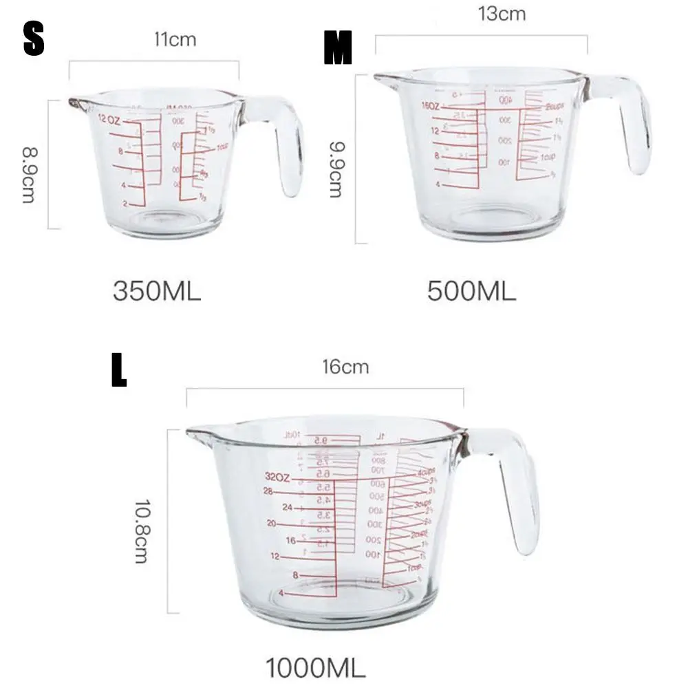 Measuring Cups High Temperature Resistant Baking Glass Measuring Cup with Scale Home Kitchen Baking Tools view 6