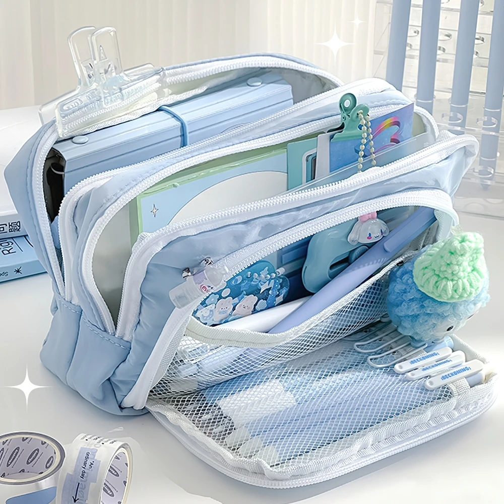 תיק עיפרון בצבעי עיפרון צבע שכבות כבות קדימה קדימה פתוח בית הספר a7448