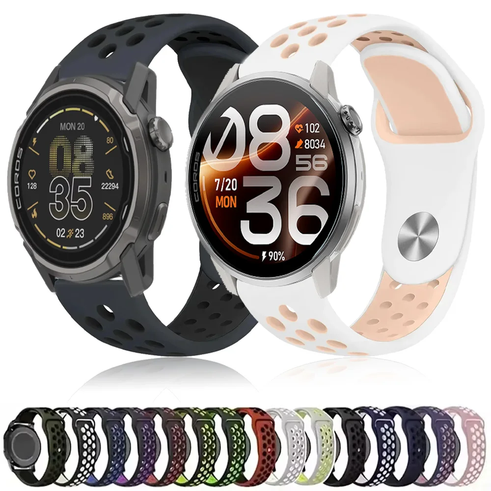 18mm 20mm 22mm Silicone Strap For COROS PACE 4 Pro/4/3 APEX 4 42mm Smartwatch Bracelet Wristband For Suunto Vertical 2/Ocean/Run