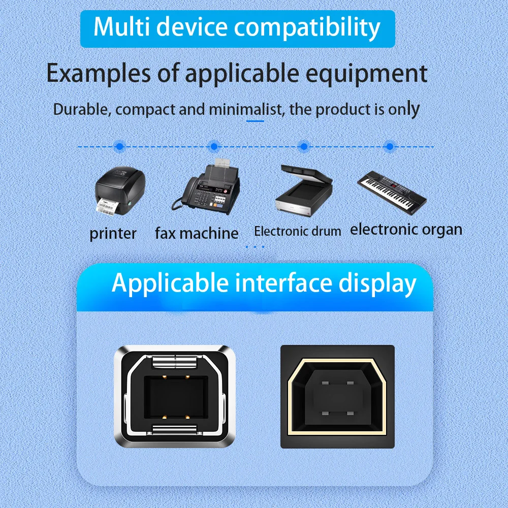 Type-C Vrouwelijke Naar Vierkante Adapter Geschikt Voor Het Aansluiten Van Mobiele Telefoons Op Printers, Elektrische Piano 'S En Adapters