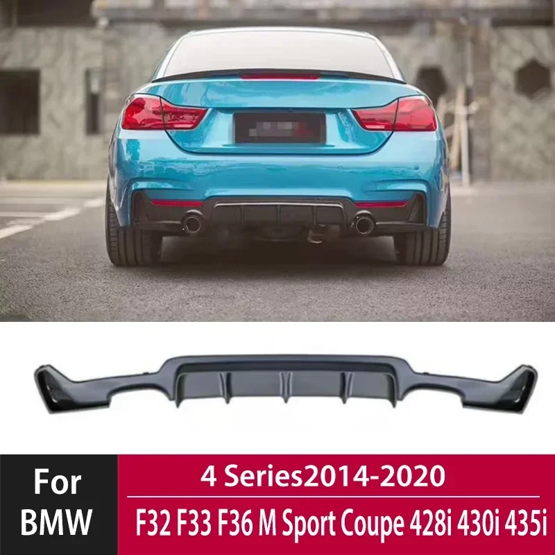 Car Rear Bumper Splitter Diffuser Lip Spoiler Plate body kit For BMW 2014-2020 4 Series F32 F33 F36 M Sport Coupe 428i 430i 435i