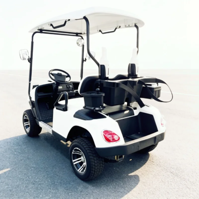 Off-Road Hunting 72V 5KW Lithium Battery 2-Seater Electric Golf Cart Ball Washer Golf Bag Rack And Basket Sand Bucket X2