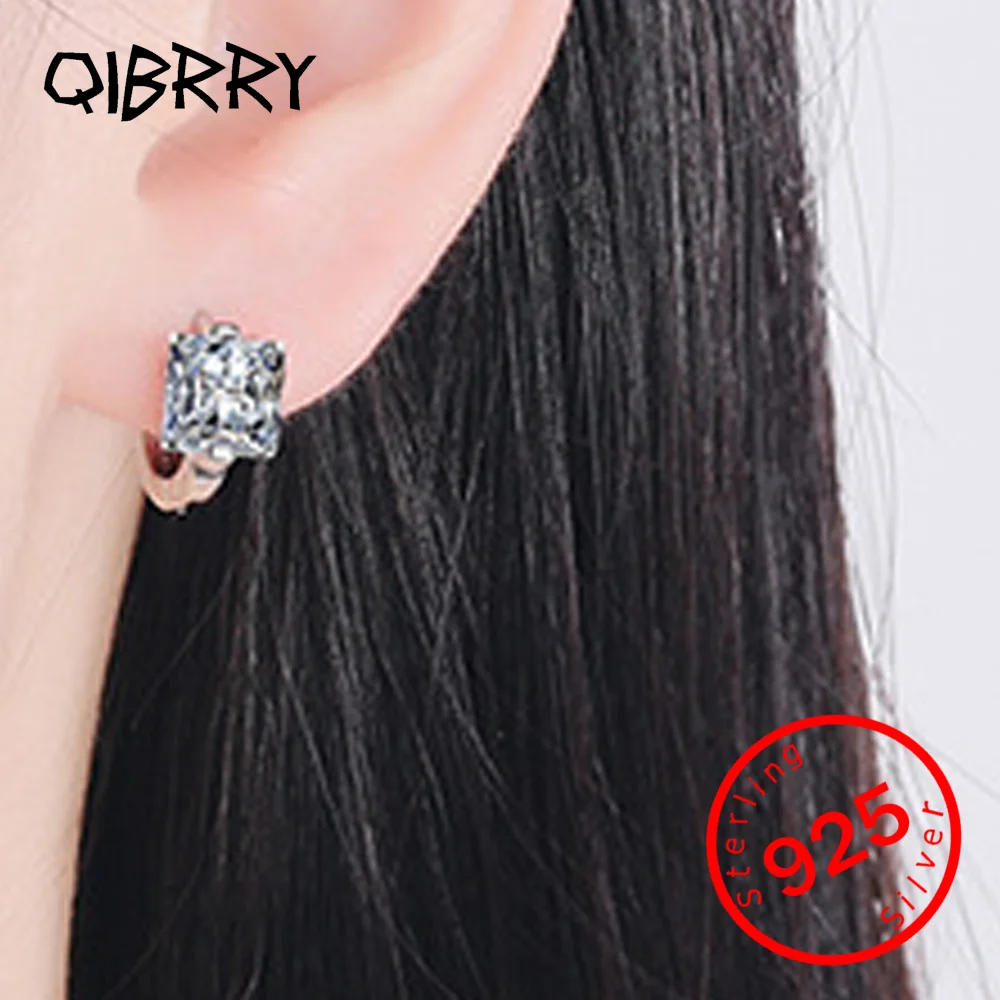 

Gold color Earrings Woman Charm Jewelry Gift Fashion Stamp 925 Sterling Silver Earrings Inlaid Cubic Zirconia