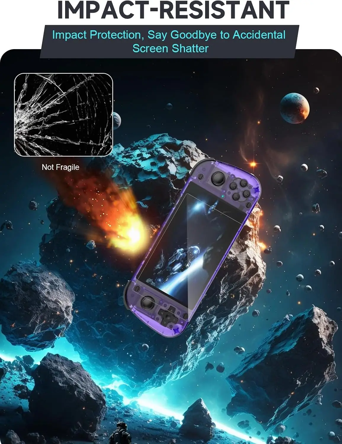 2.5D 9H Tempered Glass Protection for R50S Retro Handheld Games Console 5.1 Inch  Anti-scratch Screen Protector Film