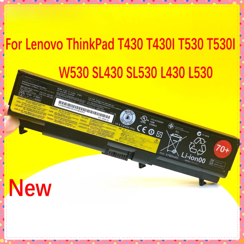 

New For Lenovo ThinkPad T430 T430I T530 T530I W530 SL430 SL530 L430 L530 45N1104 45N1105 45N1013 Laptop Battery 57WH 5200mAh