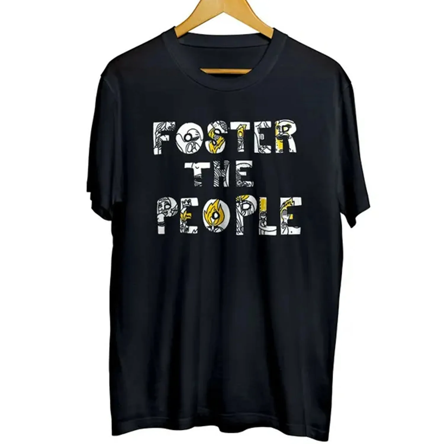 Foster The People band T-shirt black logo Cotton All sizes JY49