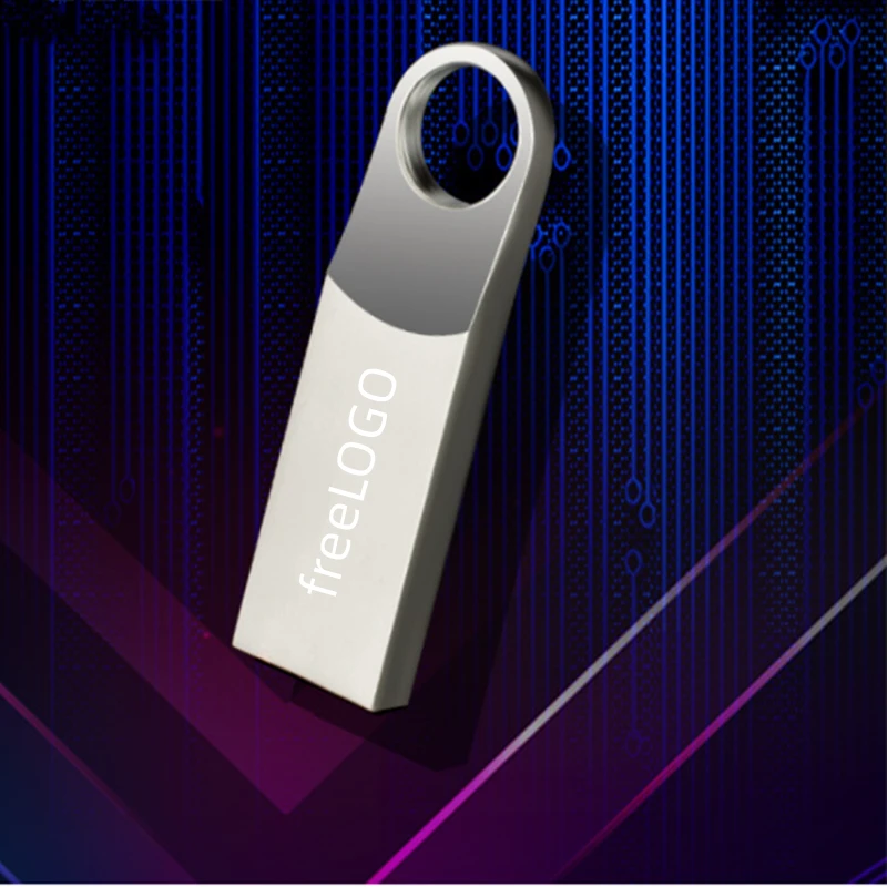 จัดส่งฟรี20ชิ้น/ล็อตฟรีที่กำหนดเองชื่อโลโก้ Silver Mini โลหะ USB2.0/3.0แฟลชไดรฟ์4GB 8GB 64GB หน่วยความจำ128GB