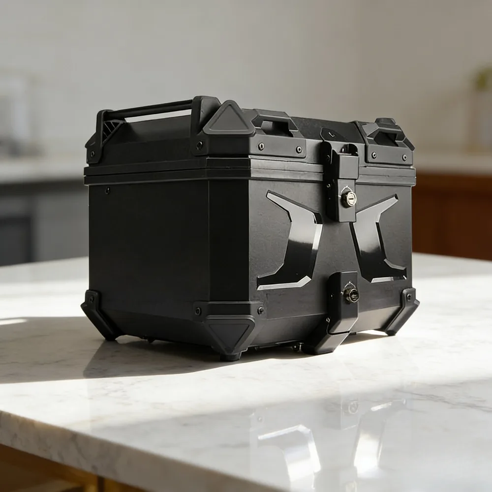 

45L 58L Motorcycle Tail Box High Strength ABS Waterproof Quick Release Luggage Case For Electric Bike
