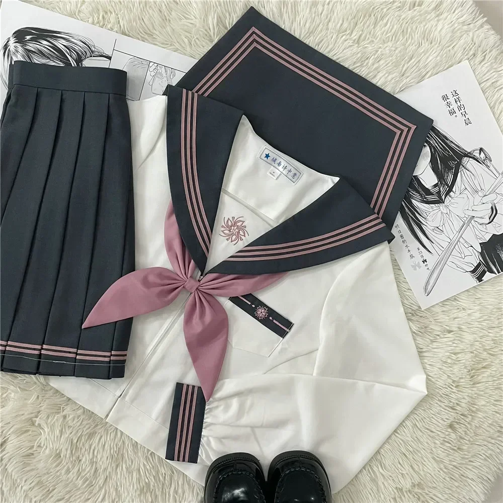 JK uniformpak Japanse college-stijl zoet matrozenpakje met lange en korte mouwen, geplooide rok, mode-schooluniform