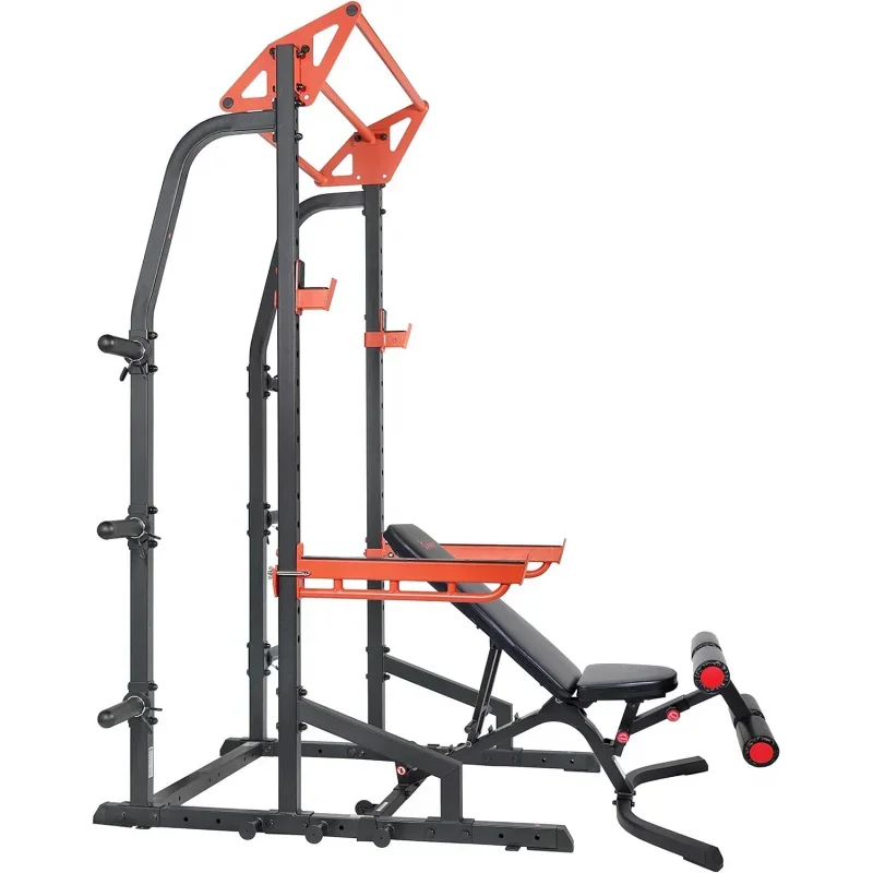 Power Zone Half Rack Power Cage with Weight Bench