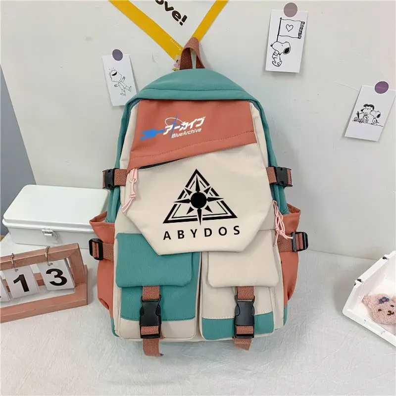 Blue Archive College Logo Takanashi Hoshino Tendou Arisu Backpack Cosplay Large Capacity School Bags Students Men Women Gift