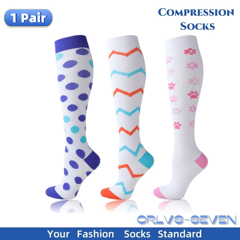 58 Styles Compression Socks for Leggings Breathable Running Pressure Soccer Adult Socks Edition Network Pressure Nurse Socks