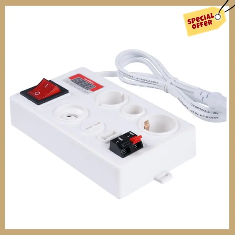 Kinerja Stabil-E27 B22 E14 Lampu Bohlam Tester Lampu LED Tegangan Daya Kotak Uji Cepat Pengujian Cepat dengan Tampilan Daya Steker AS