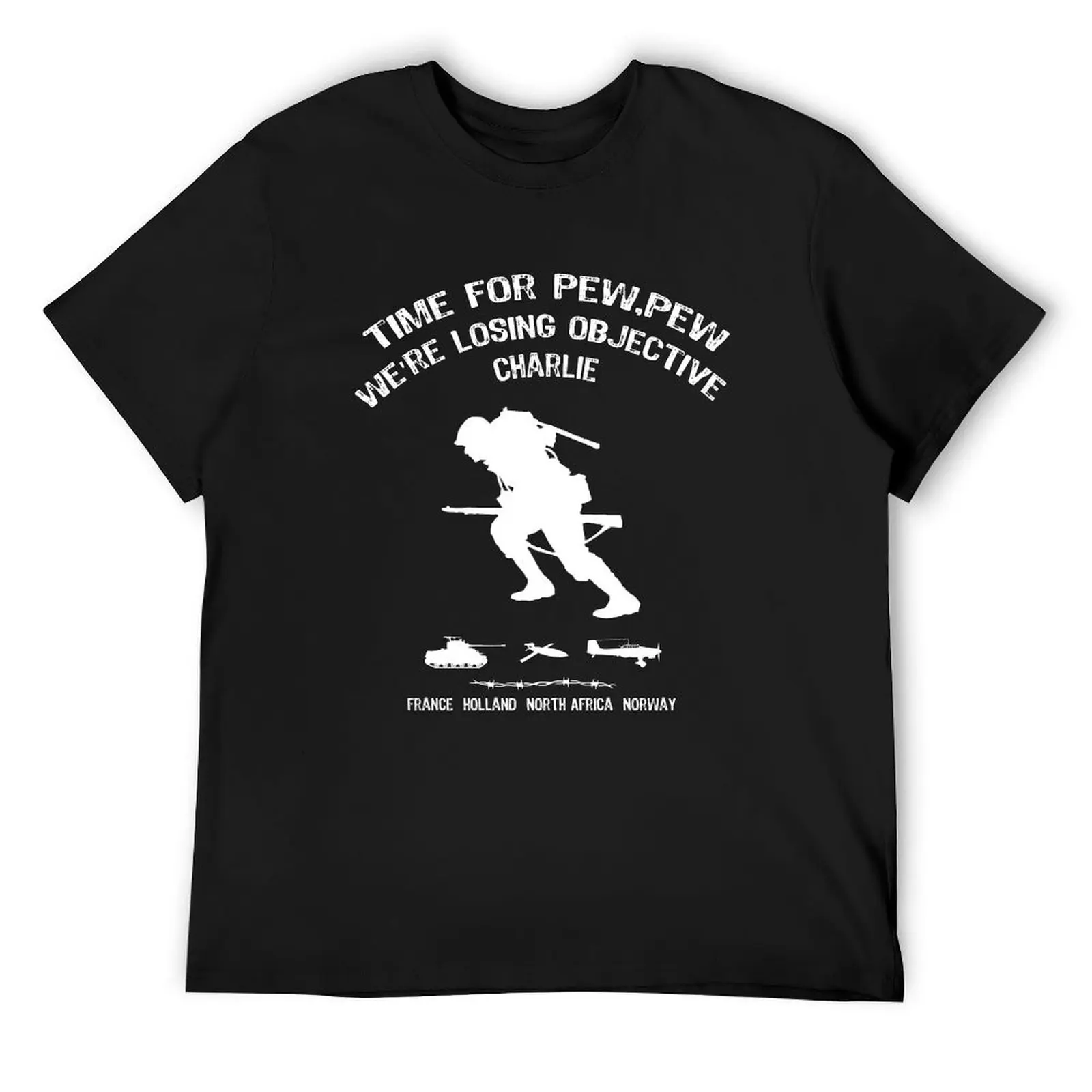 Camiseta Time for Pew, Pew Battlefield V para um menino, camisetas gráficas de pesos pesados para homens