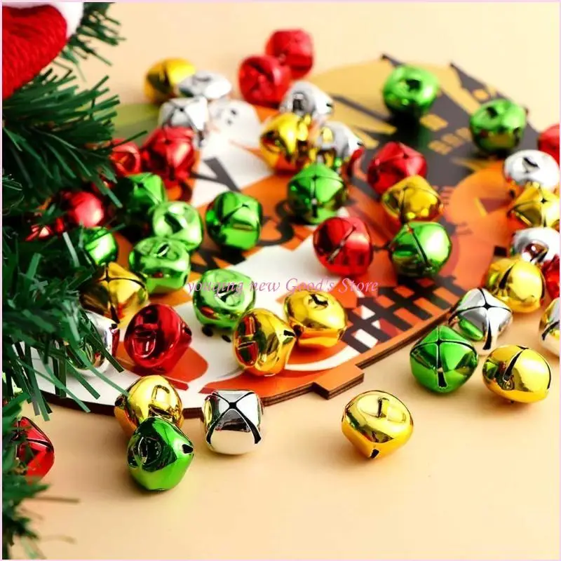 57QA 300 قطعة أجراس صغيرة للحرف اليدوية أجراس عيد الميلاد جلجل بيل لحفلة عيد الميلاد ومهرجان ديكور المنزل إكليل ذاتي الصنع #5