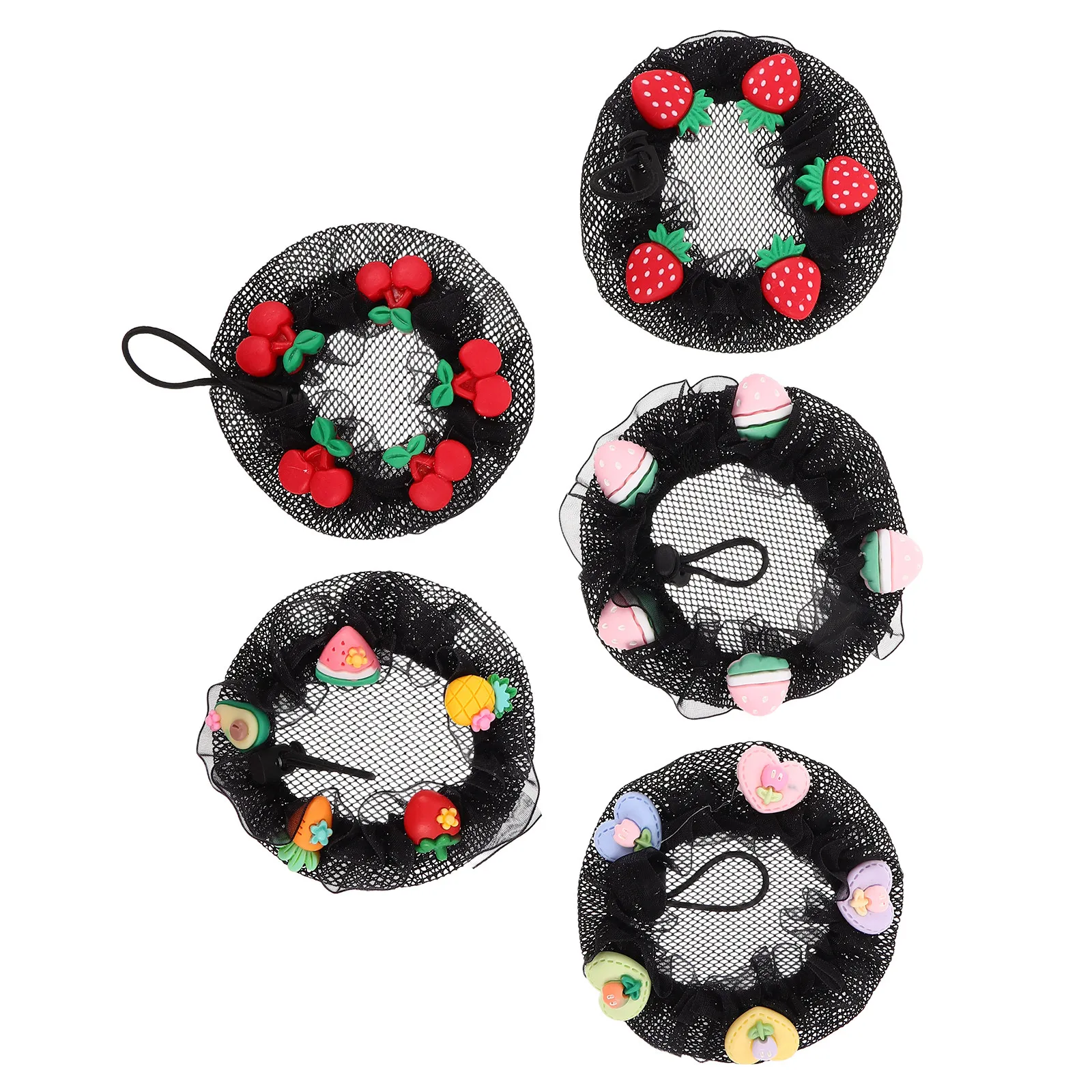 5Pcs Ballet Donut Hair Bun Nets Invisible Lightweight Breathable Dance Bun Makers Small Hair Donuts for Recital Practice