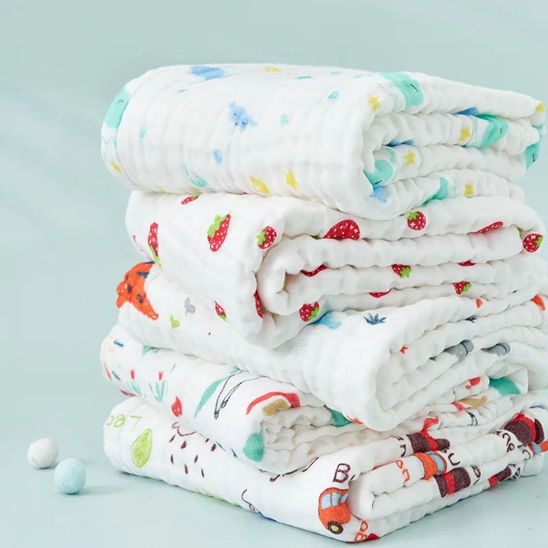 

6 Layers Muslin Blanket Organic Cotton Swaddle Wrap Blanket for Infant Bed Quilt Baby Receiving Blanket Muslin Bath Towel Diaper