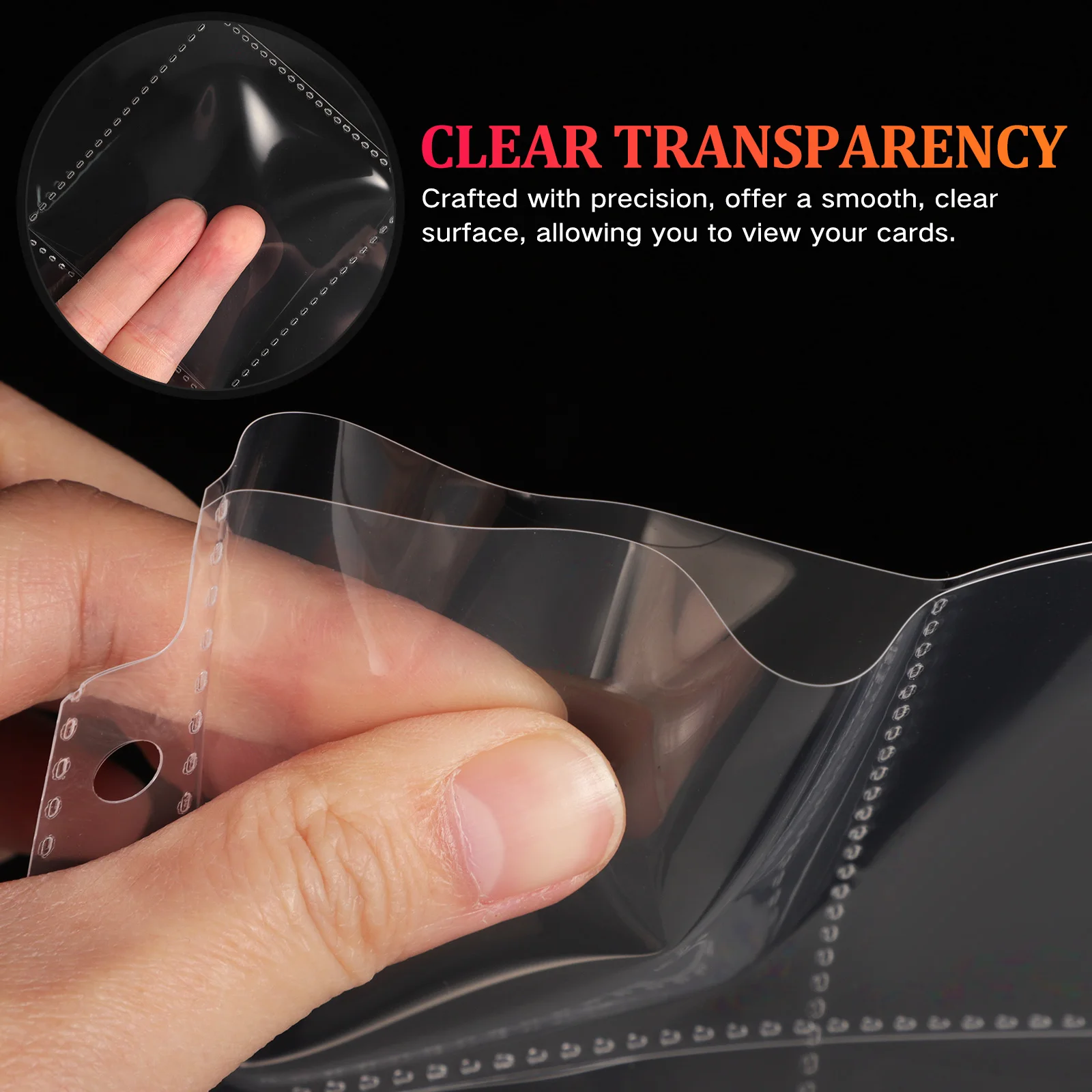 10 pcs Badge Card Book Album Pages Clear Storage Photo Inserts Transparent PP Material Lightweight Portable Collector Stamp