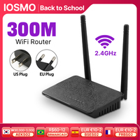300M Wireless WiFi Router 2.4G Access Point WIFI Long Range Signal Network Switch WAN /LAN Ports 2 Standard Plugs WiFi Repeater