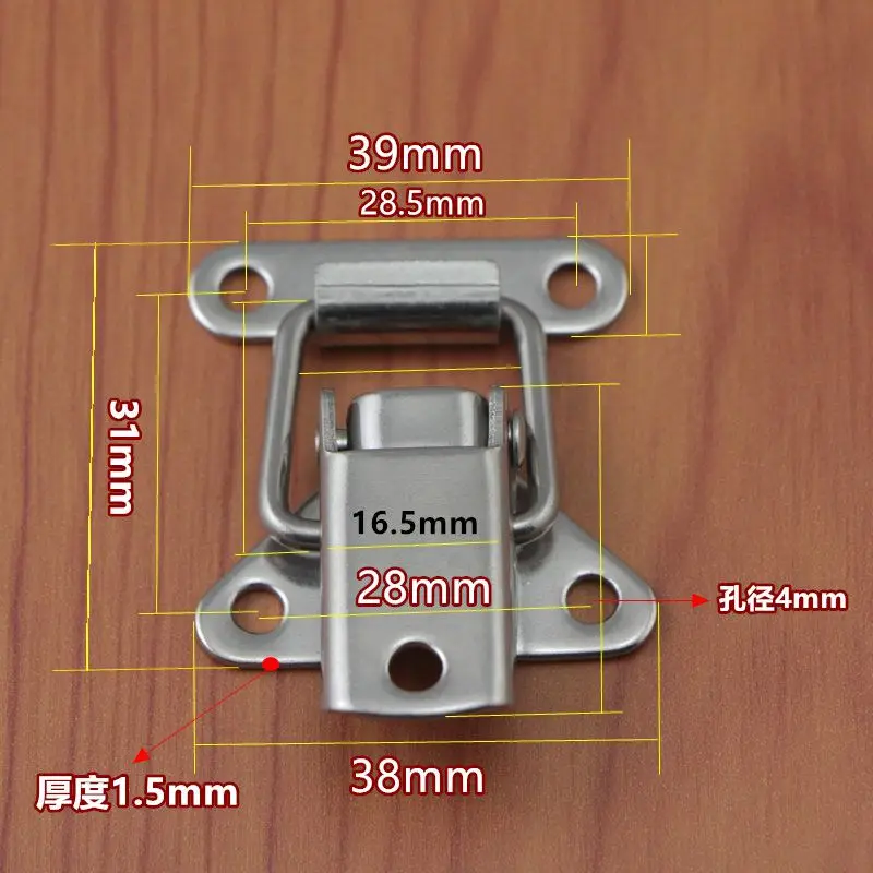 Stainless Steel 304 Toolbox Locking Latch Hasps Metal Toggle Catch Clasp Box Loaded Hinges Furniture Hardware Accessories