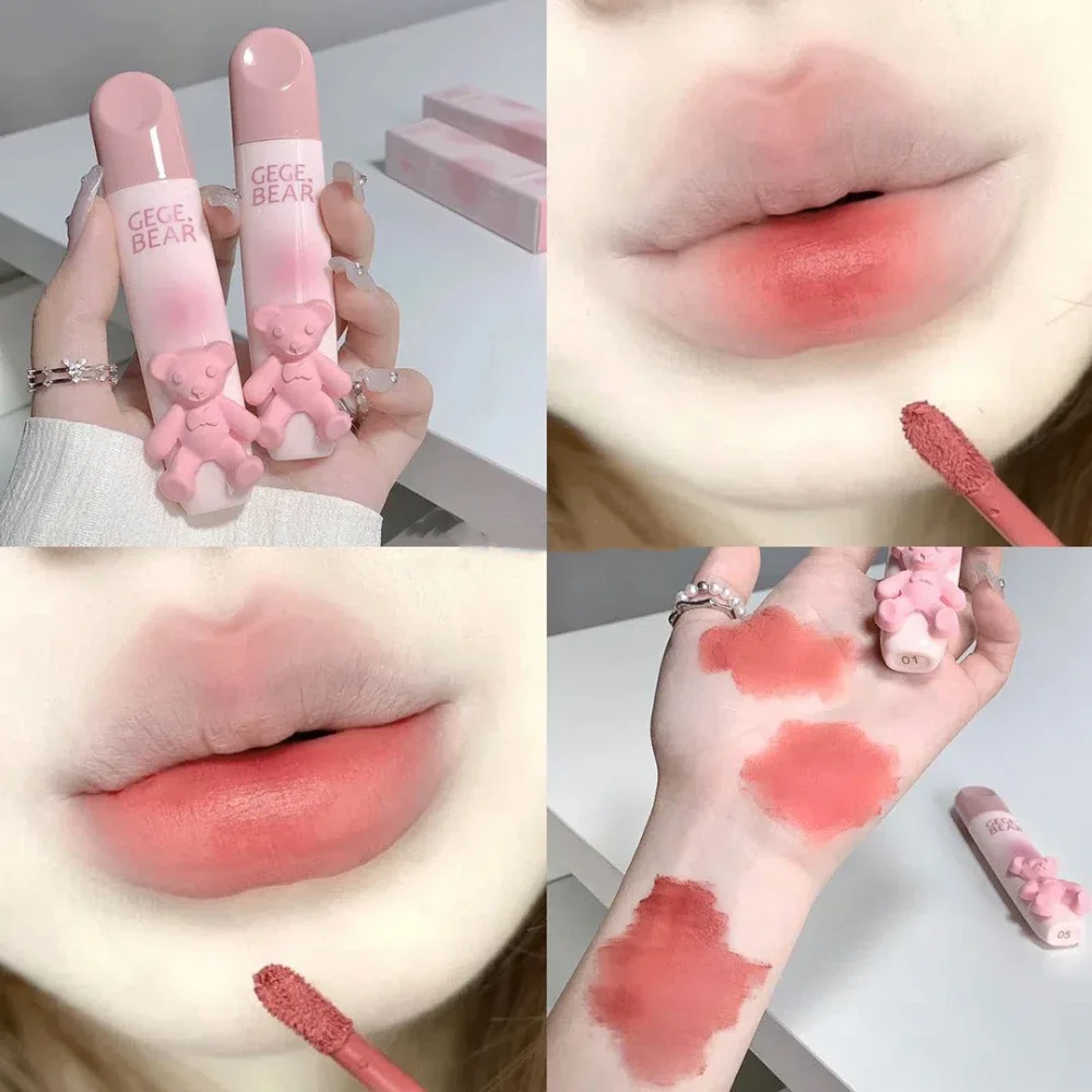 6 Color Matte Lip Mud Nude Natural Lip Gloss Non-stick Cup Lipstick Waterproof Long Lasting Red Lip Tint Pigment Cosmetic Makeup