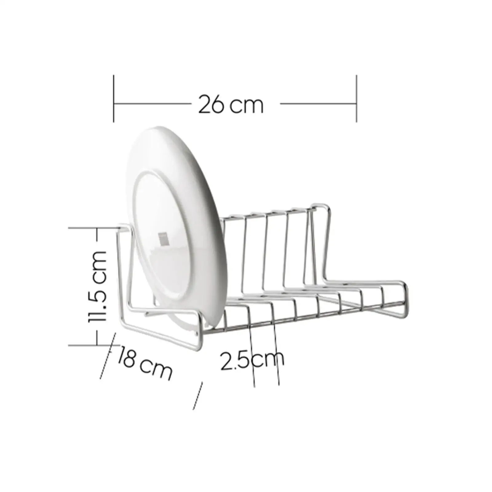 

Kitchen Counter Stainless Steel Dish Drying Rack Durable Plate Organizer Storage Shelf Drainer for Home and Pantry