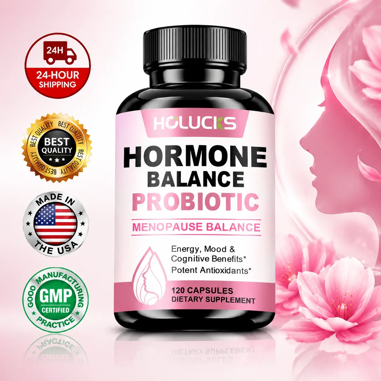 Advanced Menopause Balance Capsules, Support Hot Flash Relief, Mood Stabilization & Digestive Health, Daily Vitality for Women