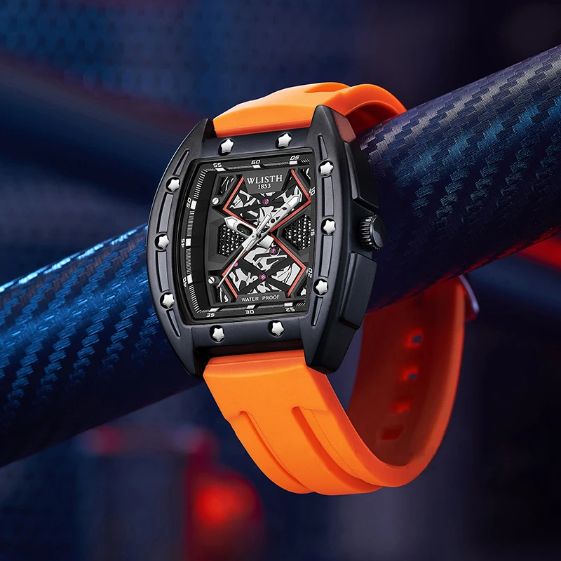 Watches for Man Quartz Watch Wine Barrel Shaped Fashion Wristwatch for Male Watch Luminous Waterproof Watch Reloj Hombre